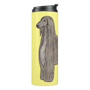 Termo ilustración de dibujos animados de perro galgo afg