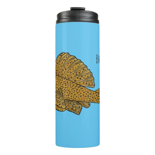 Termo Ilustración de dibujos animados de pez Pleco   (Anverso)