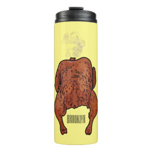 Termo Ilustración de dibujos animados de pollo asado
