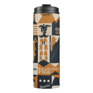 Termo ilustracion de diseño sin fisuras de patrón arge