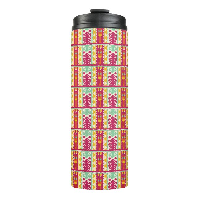 Termo Ilustracion de diseño textil tradicional indio (Anverso)