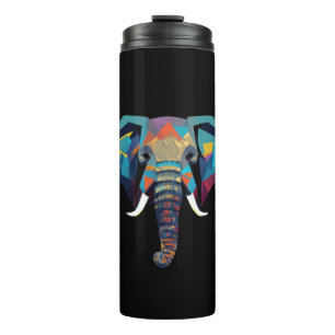 Termo Ilustracion de elefante bajo polilla