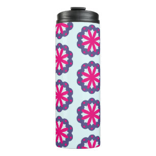 Termo Ilustracion de formas florales púrpura y rosa