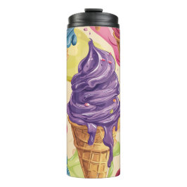 Termo Ilustracion de helados de goteo colorido