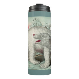 Termo Ilustracion de invierno de iceberg de oso polar de