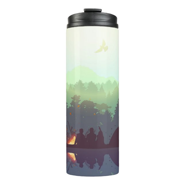 Termo Ilustracion de montaña Camping Adventure Forest (Anverso)