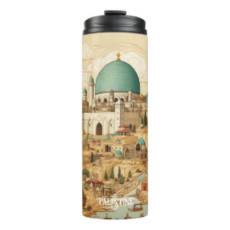 Termo Ilustracion de paisajes urbanos de Palestina