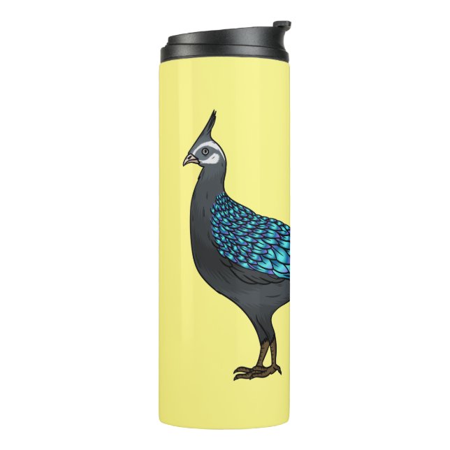 Termo Ilustracion de pájaro faisán palawan personalizado (Rotado hacia la izquierda)