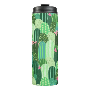 Termo Ilustracion de patrón de Cactus sin soldadura de c