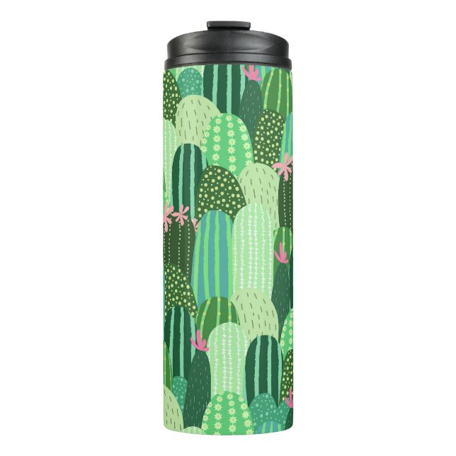Termo Ilustracion de patrón de Cactus sin soldadura de c (Anverso)