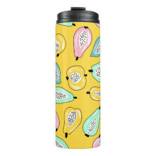 Termo Ilustracion de patrón de impresión de frutos tro