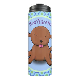 Termo Ilustracion de personalizado azul de cachorro aleg