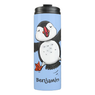 Termo Ilustracion de personalizado azul del ataúd flotan
