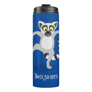 Termo Ilustracion de personalizado bailador de lémur de