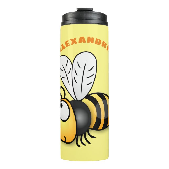 Termo Ilustracion de personalizado de abejas alegres (Anverso)