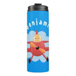 Termo Ilustracion de personalizado de avión rojo que vue