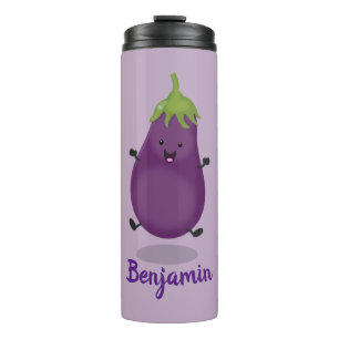 Termo Ilustracion de personalizado de berenjenas de bere