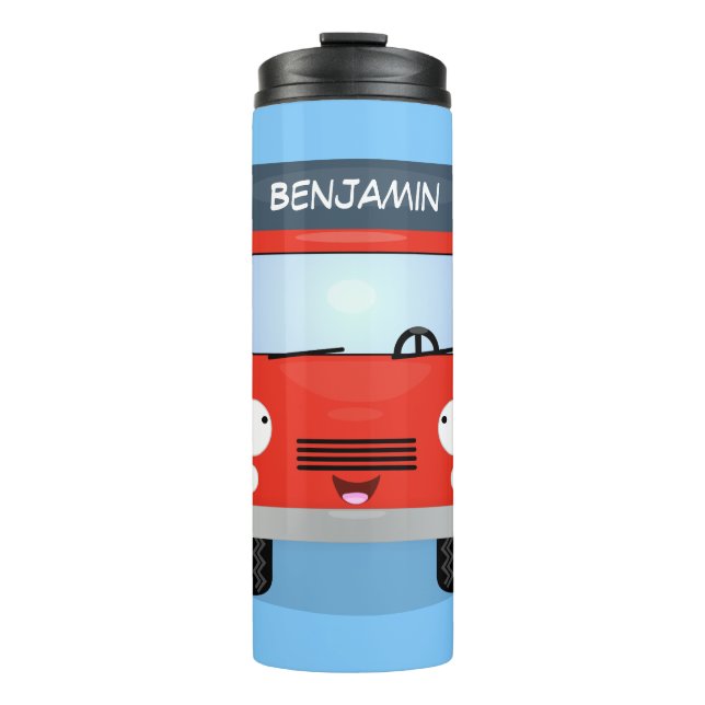 Termo Ilustracion de personalizado de camión de kawaii r (Anverso)