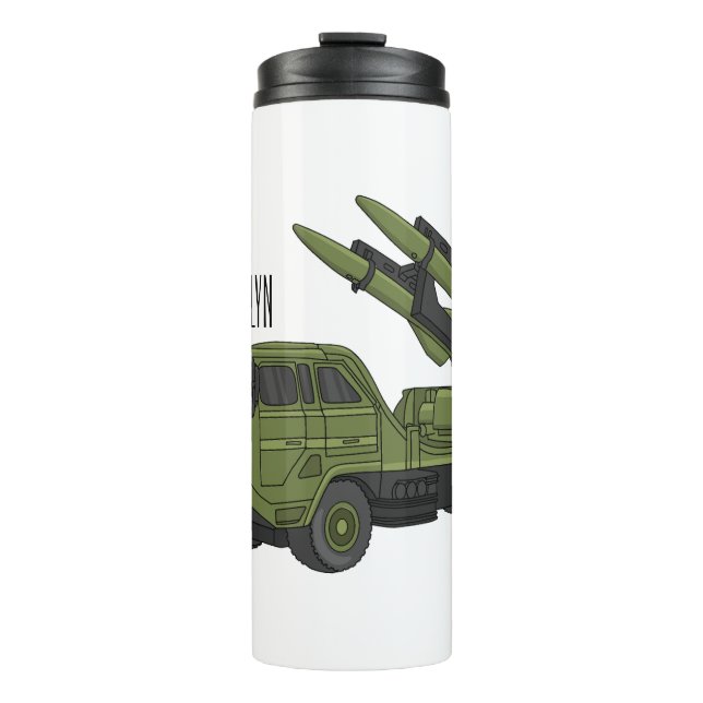 Termo Ilustracion de personalizado de camiones de misile (Anverso)