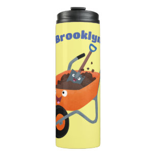 Termo Ilustracion de personalizado de carretilla naranja