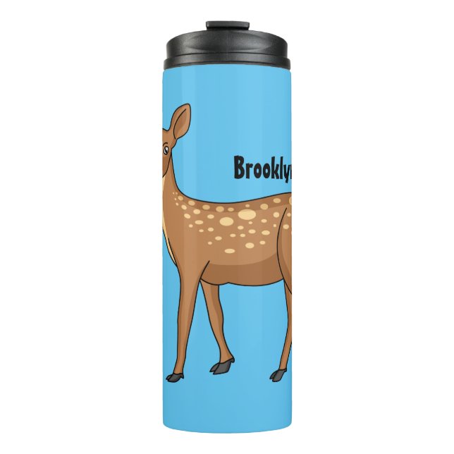 Termo Ilustracion de personalizado de ciervos manchados (Anverso)