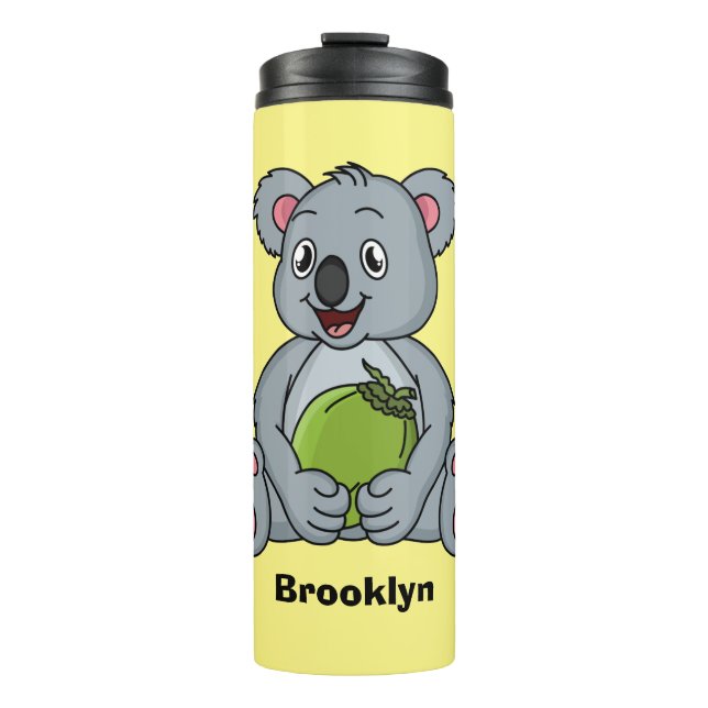 Termo Ilustracion de personalizado de coco y koala cuta (Anverso)