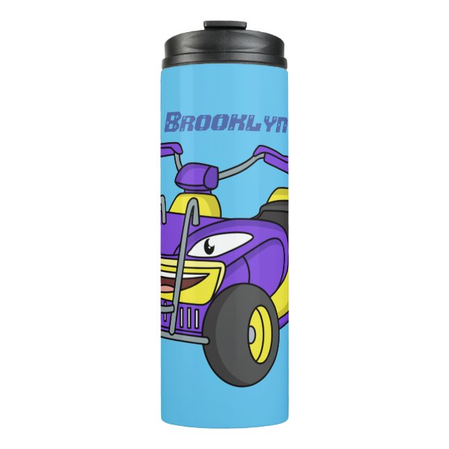 Termo Ilustracion de personalizado de cuatro ruedas mora (Anverso)