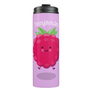 Termo Ilustracion de personalizado de frambuesa alegre
