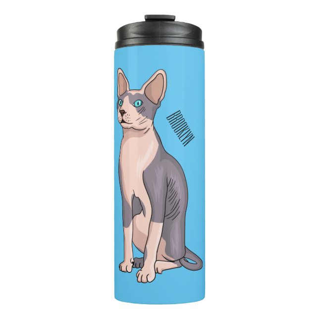 Termo Ilustracion de personalizado de gatos Sfinx (Anverso)