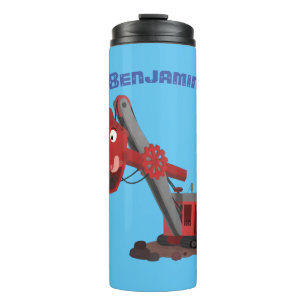 Termo Ilustracion de personalizado de pala de vapor roja