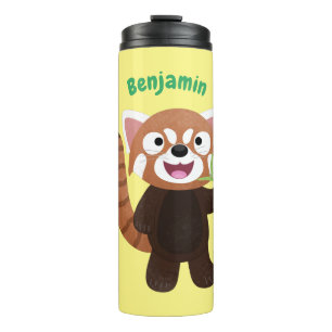 Termo Ilustracion de personalizado de panda rojo