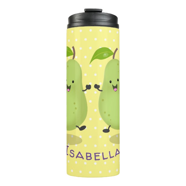 Termo Ilustracion de personalizado de par de pera cúpula (Anverso)