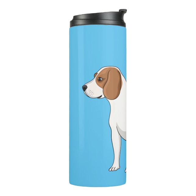 Termo Ilustracion de personalizado de perro Beagle (Rotado hacia la izquierda)
