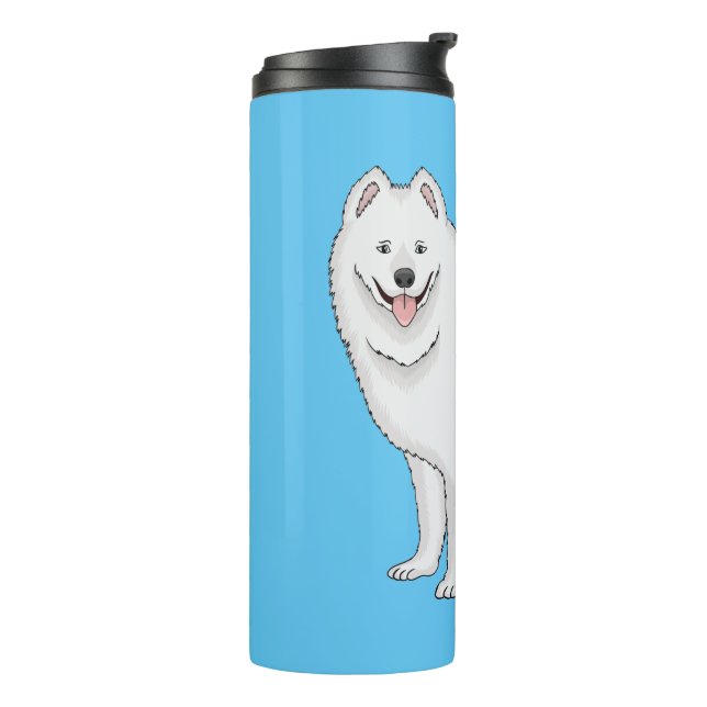 Termo Ilustracion de personalizado de perro de Samoyed (Rotado hacia la izquierda)