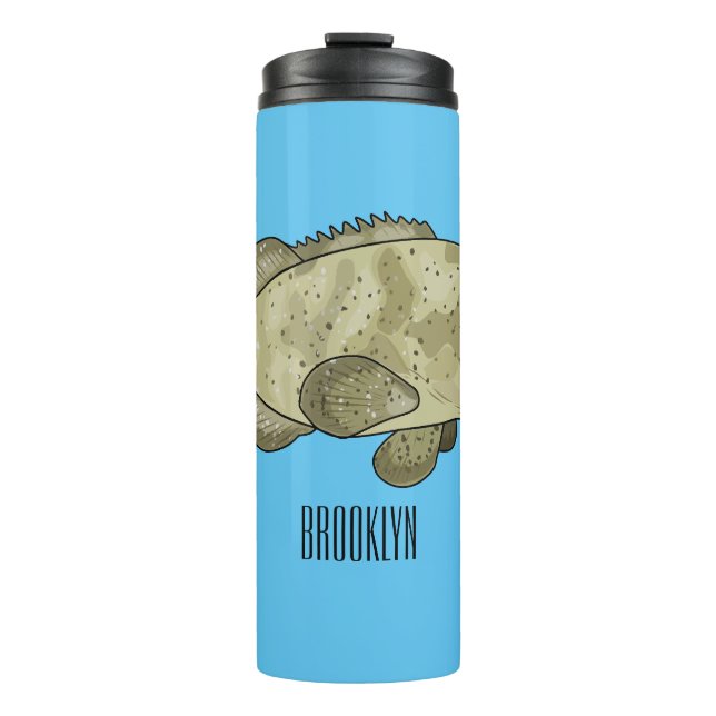 Termo Ilustracion de personalizado de pescado de grupo (Anverso)