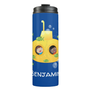 Termo Ilustracion de personalizado de pescado submarino 