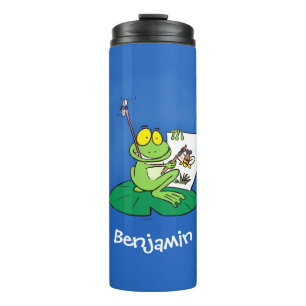 Termo Ilustracion de personalizado de rana verde lindo