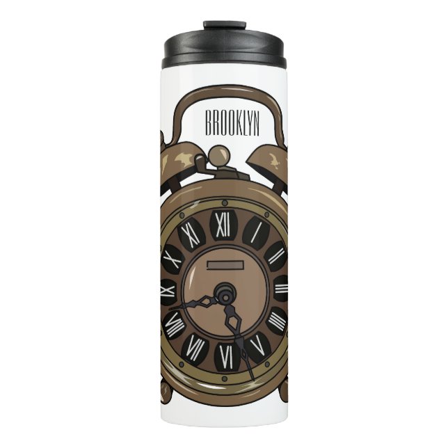 Termo Ilustracion de personalizado de reloj de alarma (Anverso)