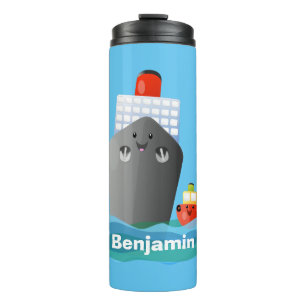 Termo Ilustracion de personalizado de remolcador de barc