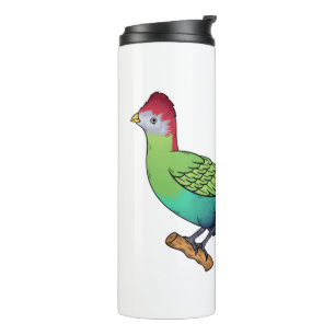 Termo Ilustracion de personalizado de turaco de crema ro