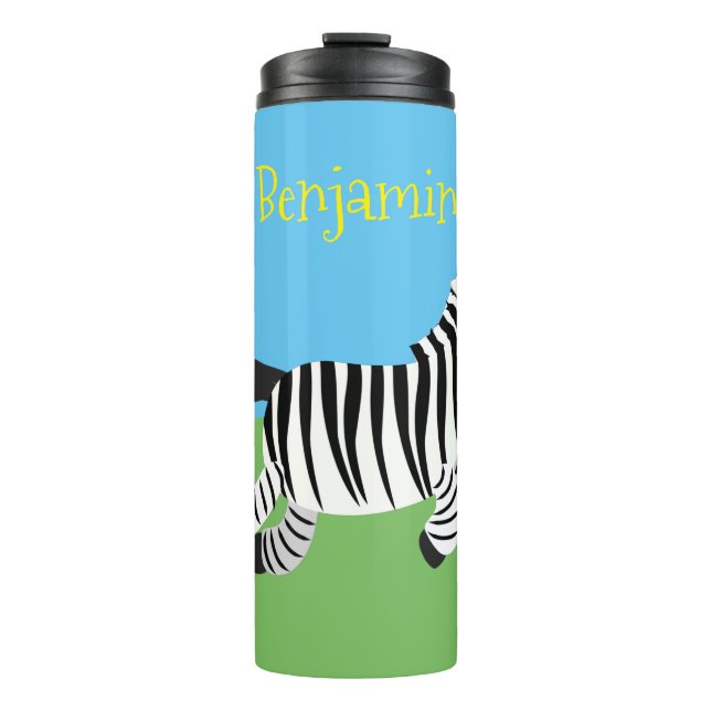 Termo Ilustracion de personalizado de zebra graciosa (Anverso)