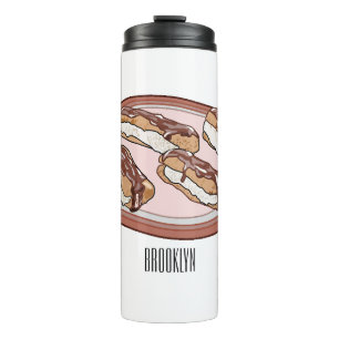 Termo Ilustracion de personalizado eclair de chocolate