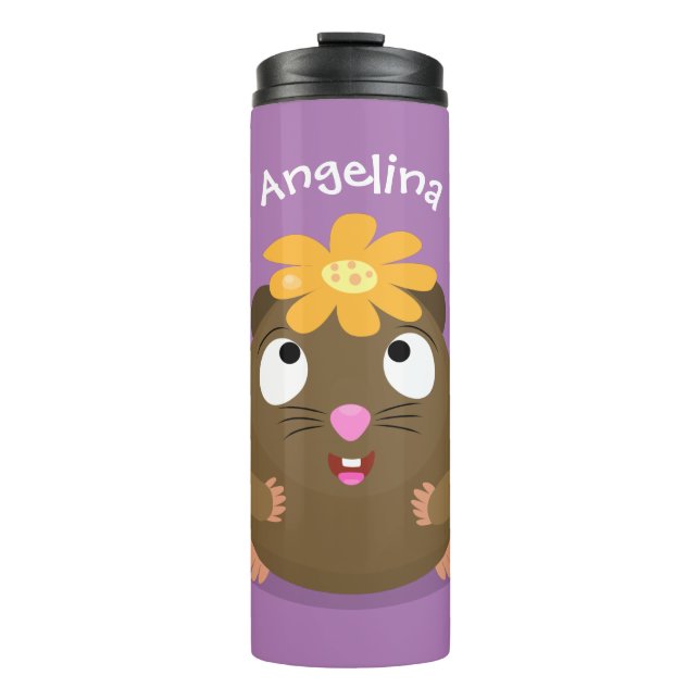 Termo Ilustracion de personalizado feliz de conejillo de (Anverso)