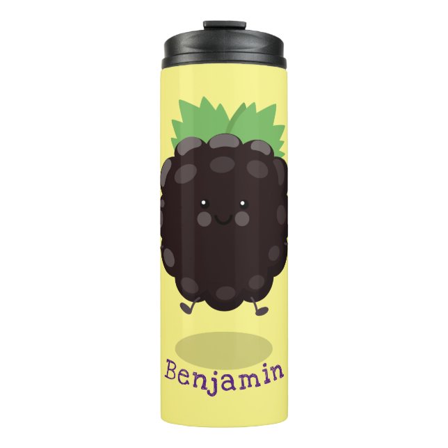 Termo Ilustracion de personalizado morado de moras alegr (Anverso)