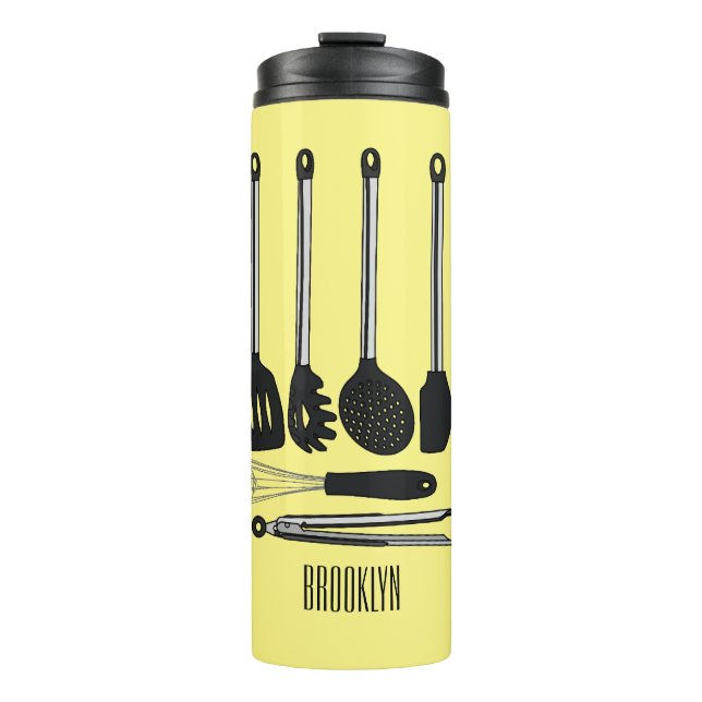 Termo Ilustracion de personalizados utensiales de cocina (Anverso)
