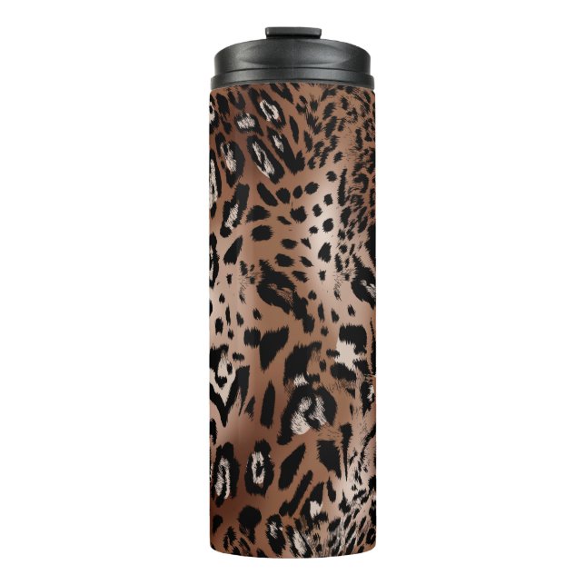 Termo Ilustracion de piel de leopardo tejido de patrones (Anverso)