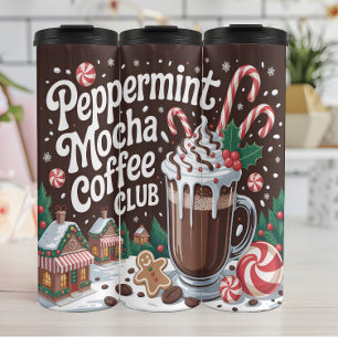 Termo Ilustracion del Club de Café Peppermint Mocha