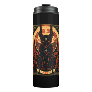 Termo Ilustracion gráfico de la tarjeta Tarot del diablo