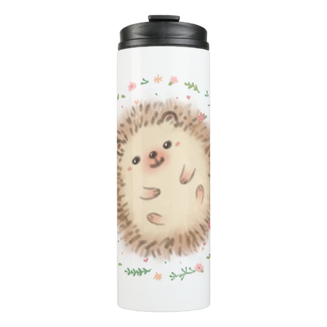 Termo Ilustracion Hedgehog & Flowers (Anverso)