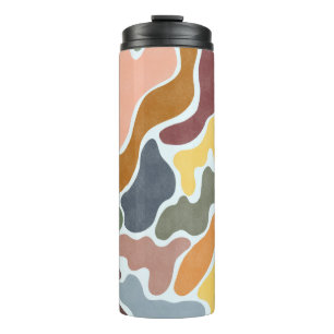 Termo Ilustracion moderno abstracto, de tonos tierra.